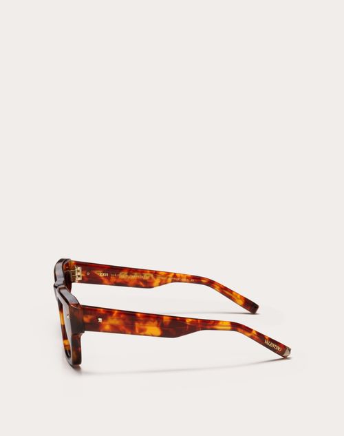 Rectangular optical frame in tortoiseshell acetate