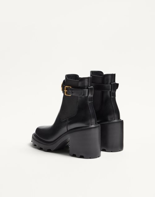 Valentino Garavani - Vlogo Signature Calfskin Beatle 90mm - Black - Woman - Boots