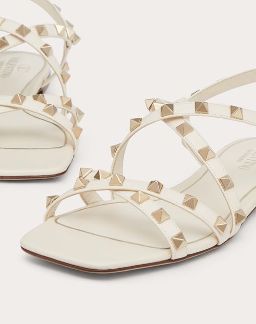 Valentino white rockstud discount sandals