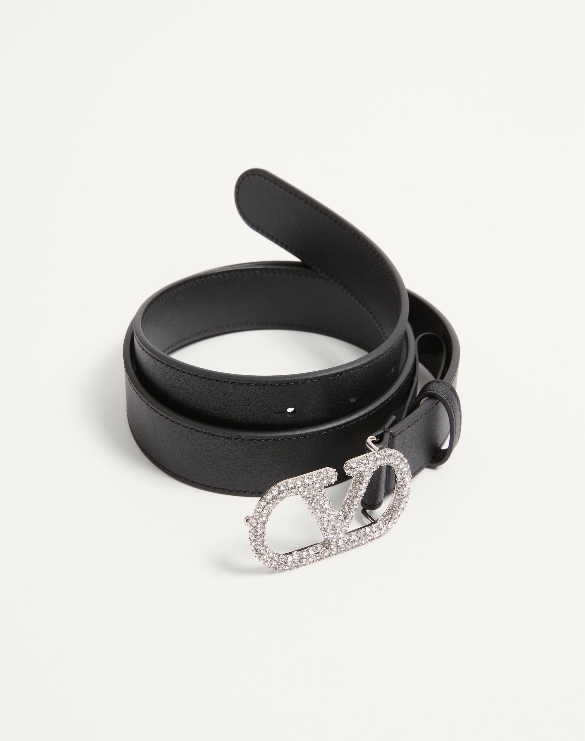 VLogo Signature Belt In Shiny Calfskin With Crystals 30 mm?quality=80&size=35&format=auto