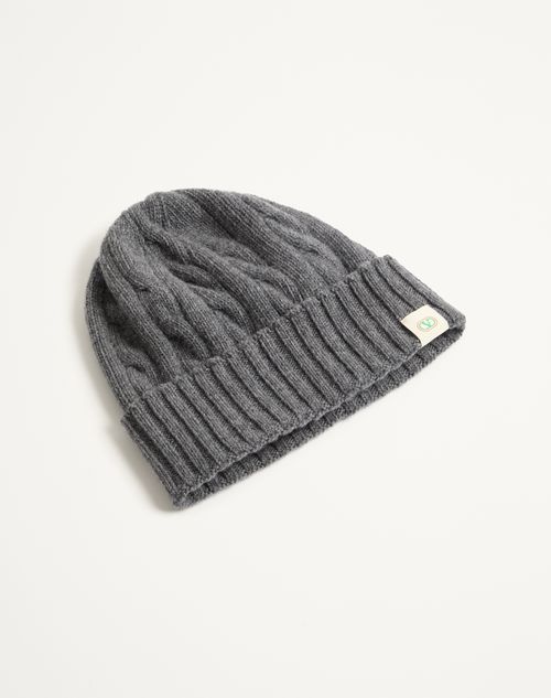 Valentino Garavani - Beanie Valentino In Lana - Grigio Scuro - Uomo - Cappelli E Guanti