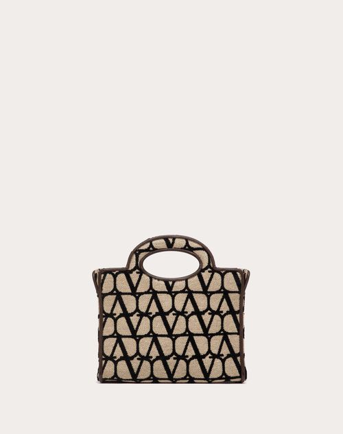Le Troisieme Mini Shopping Bag In Toile Iconographe for Woman in Beige black Valentino IE
