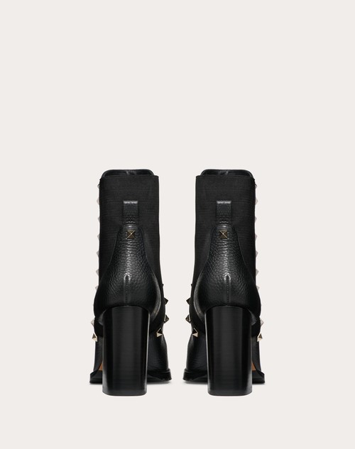 ロックスタッズ グレインカーフスキン アンクルブーツ 80mm for ウィメンズ インチ ブラック | Valentino JP