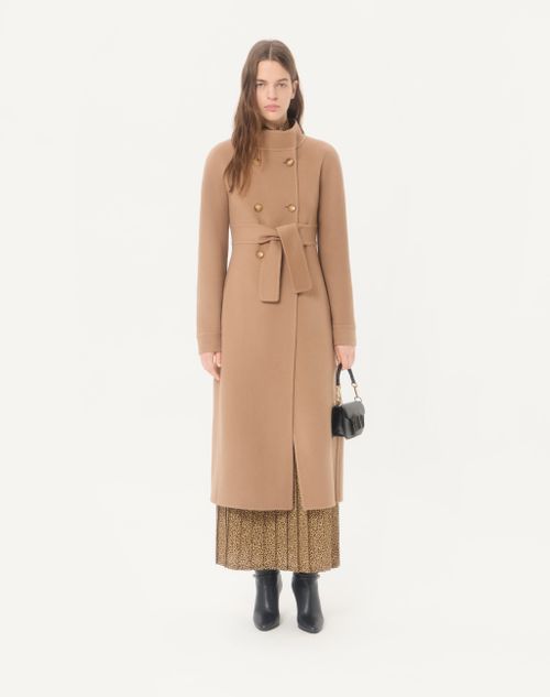 Valentino - Double Kashmir Coat - Camel - Woman - Coats And Outerwear