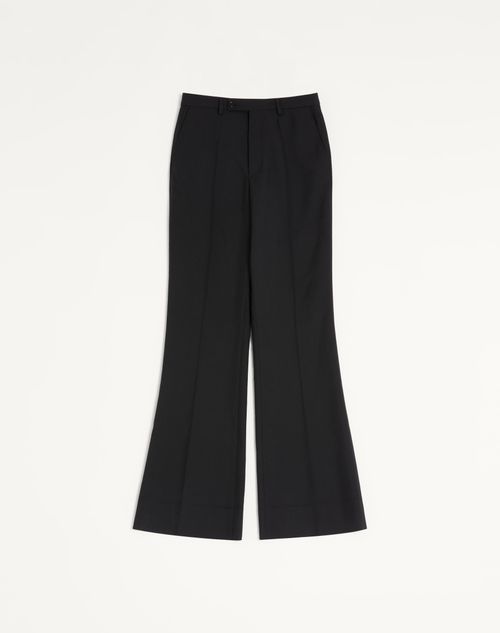 Valentino - Valentino Nylon Gabardine Trousers - Black - Man - Trousers And Shorts