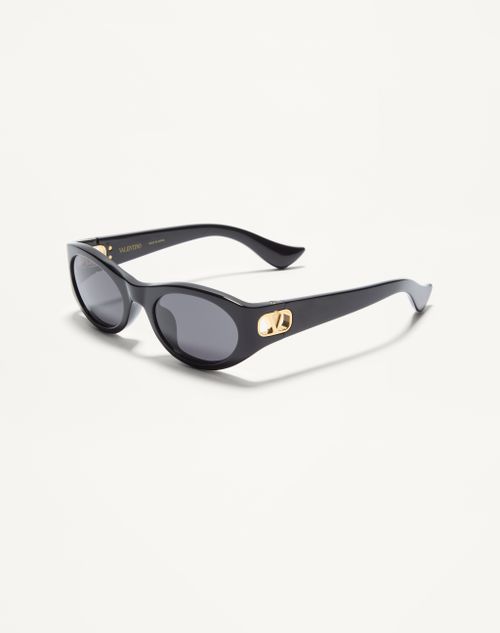 Valentino - オーバル アセテート アイウェア - ブラック/グレー - ウィメンズ - アイウェア