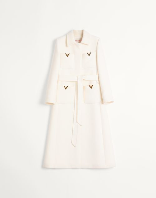 Valentino - Drill Double Coat - Ivory - Woman - New Arrivals