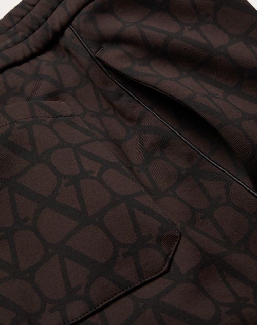 Valentino - Pantalon De Jogging En Coton À Imprimé Toile Iconographe - Noir - Homme - Shorts Et Pantalons