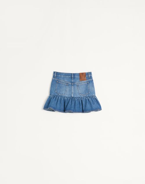 Valentino - Mini Denim Skirt - Blue - Woman - Denim