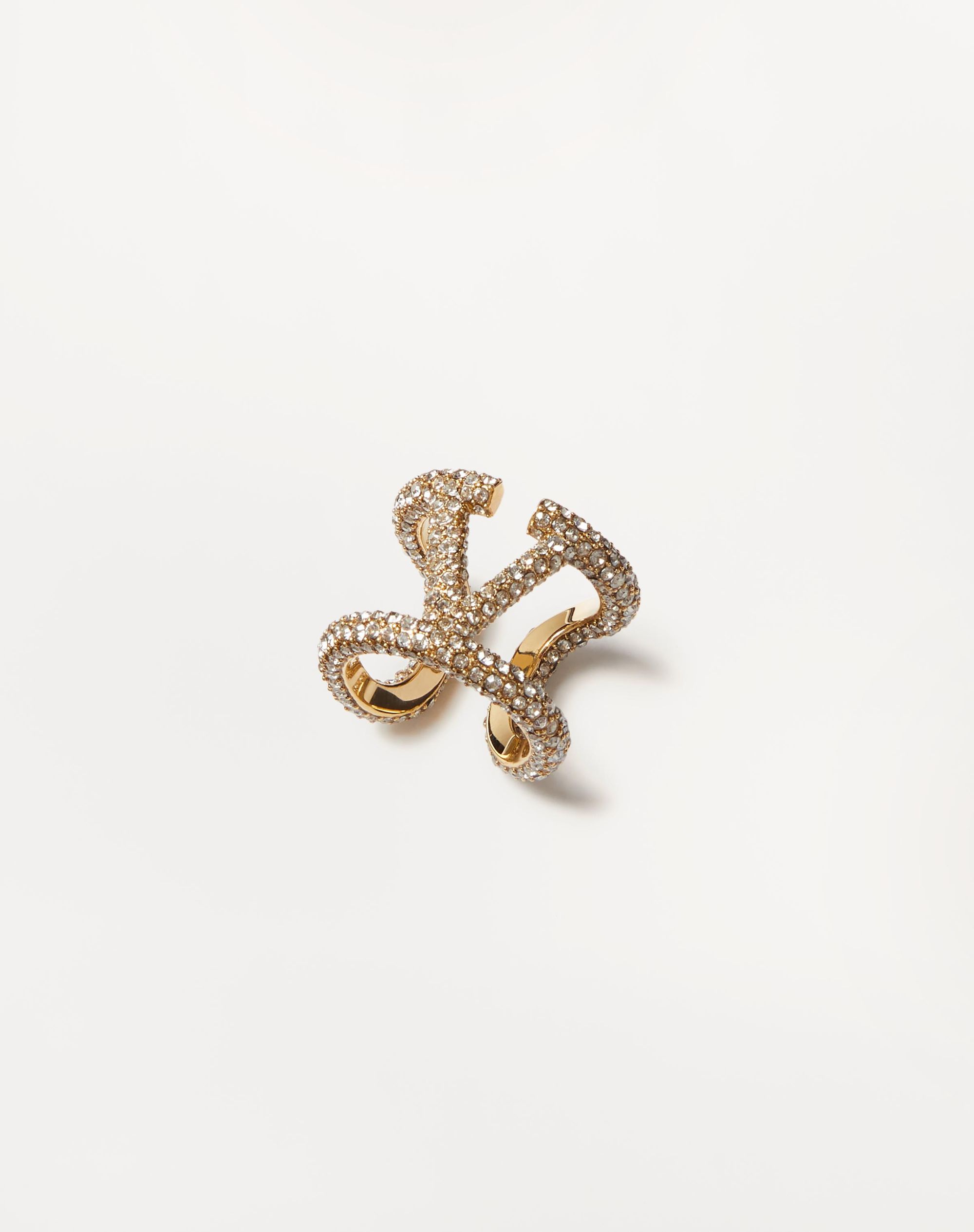 Vlogo Signature Ring In Metal And Swarovski® Crystals for Vlogo Signature Ring In Metal And Swarovski® Crystals for