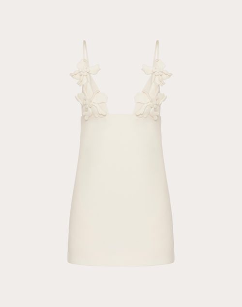 Valentino - Embroidered Crepe Couture Short Dress - Ivory - Woman - New Arrivals