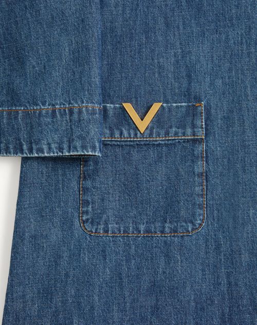 Valentino - Denim Chambray Dress - Blue - Woman - Denim