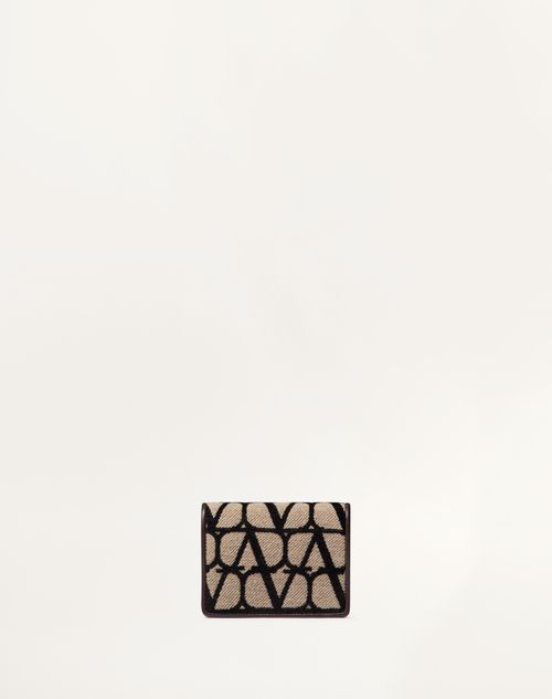 VALENTINO Toile Iconographe Wallet ウォレット 二つ折り財布 Small Toile Iconographe Wallet for Woman in Natural/fondant