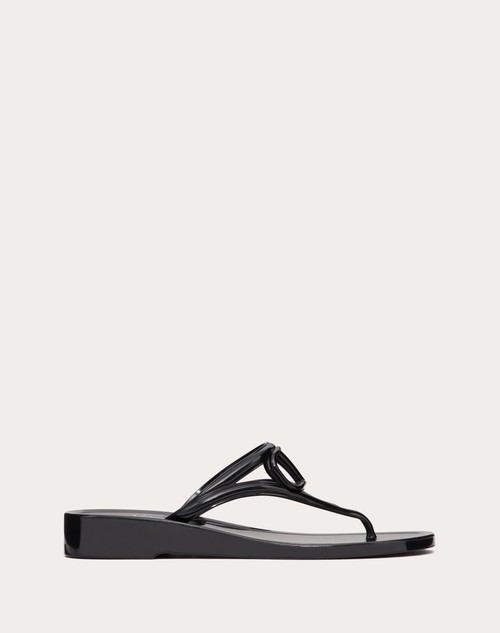 Valentino Garavani Black VLogo Sandals