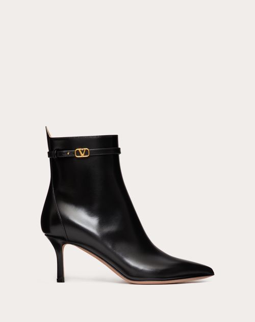 Valentino Garavani - Valentino Garavani Tan-go Ankle Boot In Calfskin Leather 70 Mm - Black - Woman - Woman Shoes Sale