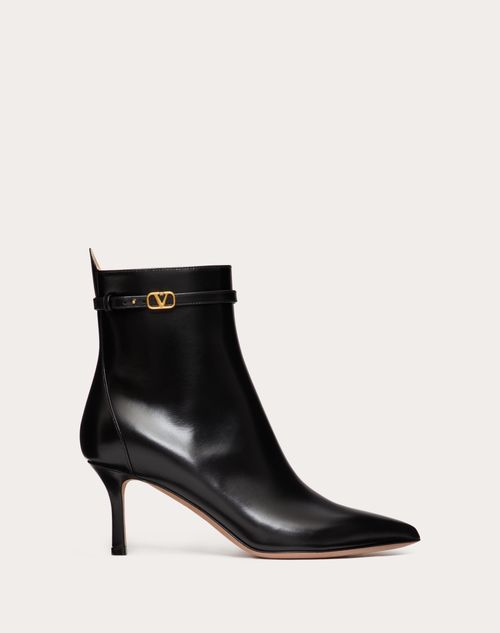 Valentino Garavani - Valentino Garavani Tan-go Ankle Boot In Calfskin Leather 70 Mm - Black - Woman - Boots