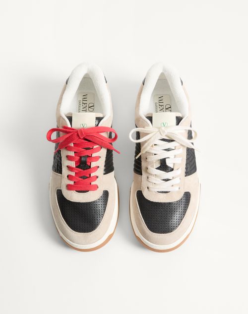 Valentino Garavani - Sparry Trainer In Split Leather And Nappa - Black - Man - Sneakers