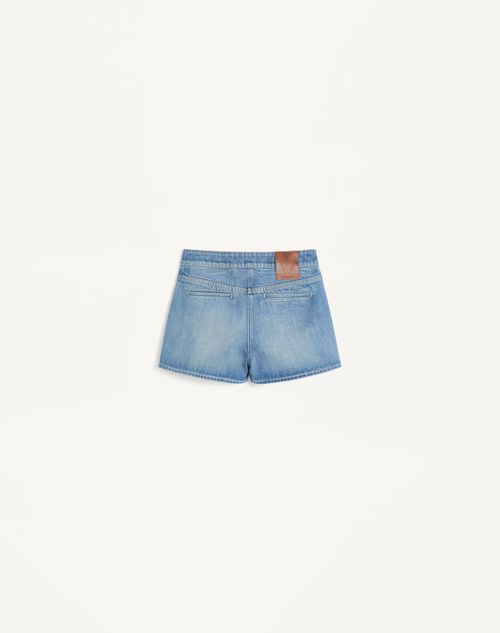 Valentino - Denim Shorts - Blue - Woman - Denim