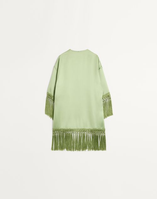 Valentino - Double Duchesse Kaftan Dress - Dirty Sage - Woman - Woman Ready To Wear Sale