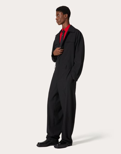 Valentino - Wool Jumpsuit - Black - Man - Pants And Shorts