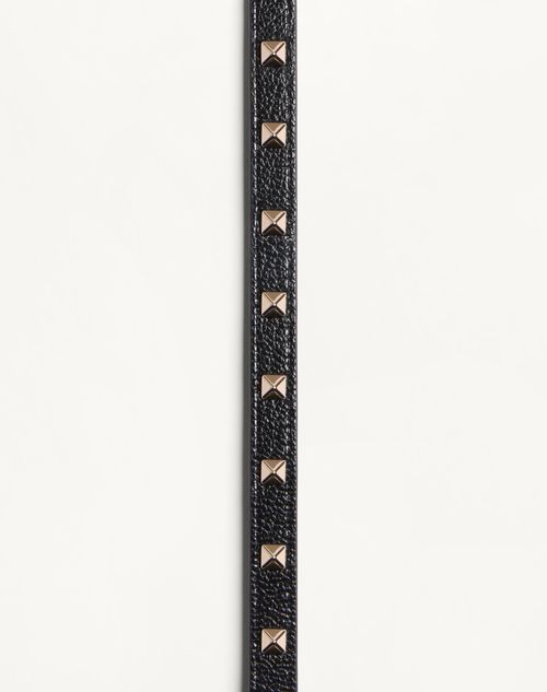 Valentino Garavani - Valentino Spike Leather Bracelet - Black - Woman - Jewelry