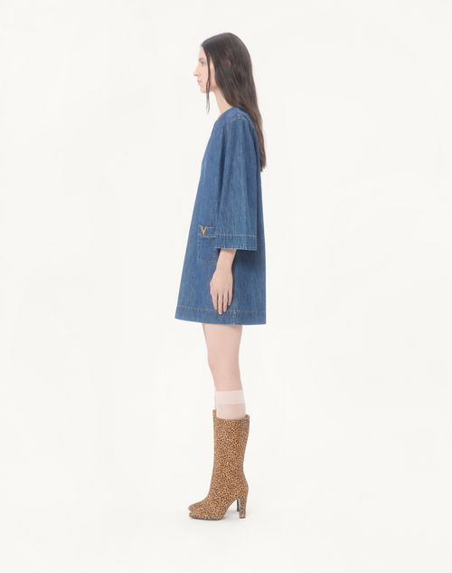 Valentino - Denim Chambray Dress - Blue - Woman - New Arrivals
