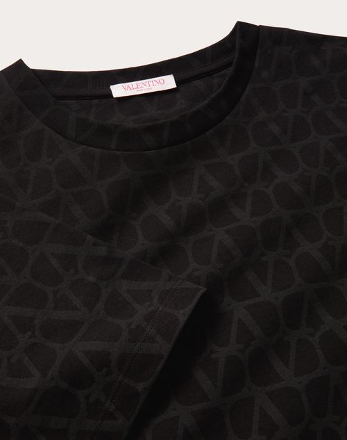Cotton T-shirt With Toile Iconographe Print for Man in Black Cotton T-shirt With Toile Iconographe Print for Man in Black
