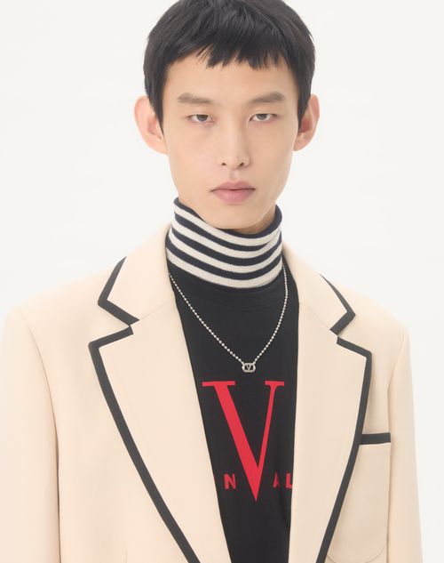 Valentino Garavani - Ovalette Metal Necklace - Transparent - Man - Man