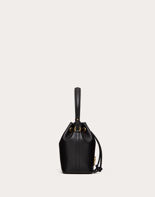 Valentino Garavani V-Logo Leather Bucket Bag