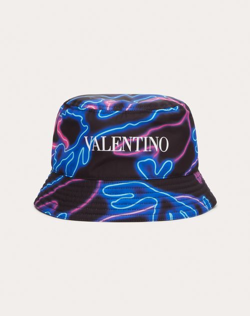 Valentino Garavani - Neon Camou Bucket Hat - Black/multicolor - Man - Man Sale