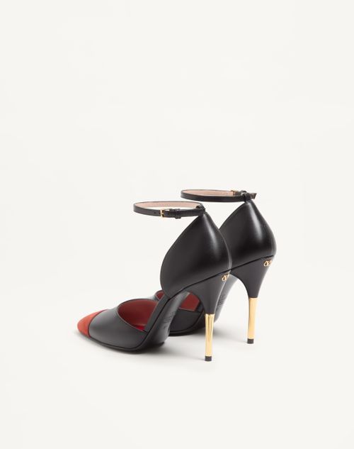Valentino Garavani - D'orsay Sinead Pumps In Goatskin And Suede 105mm - Black/rust - Woman - Pumps And Slingbacks