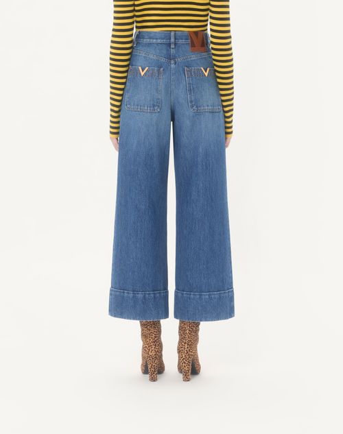 Valentino - Denim Trousers - Blue - Woman - Denim