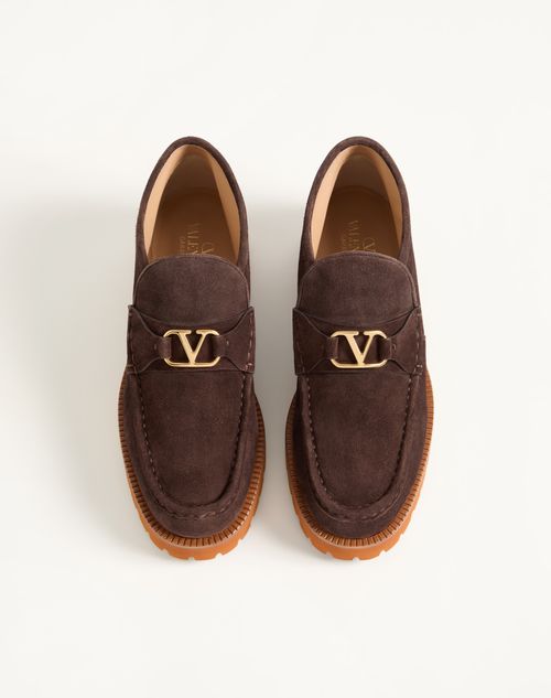Valentino Garavani - Bota Al Tobillo Lord Chunky De Serraje - Testa Di Moro - Hombre - Botas