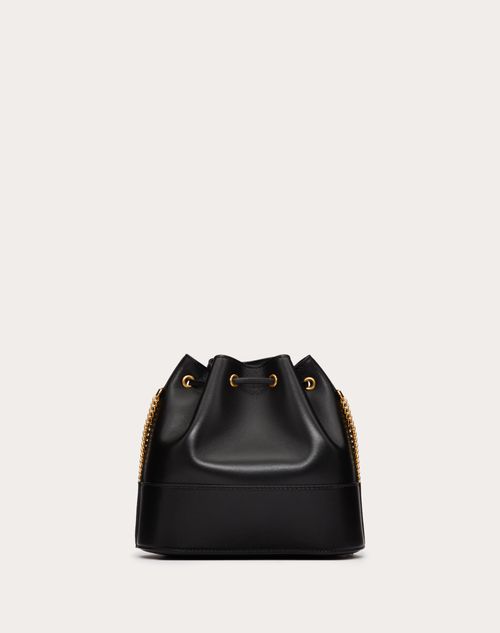 MINI BUCKET BAG IN NAPPA WITH VLOGO SIGNATURE CHAIN