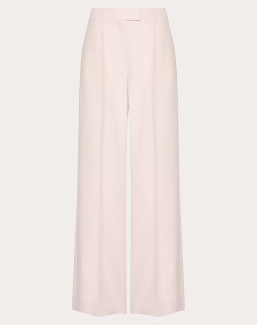 Valentino - Textured Wool Silk Trousers - Pink - Woman - Trousers And Shorts