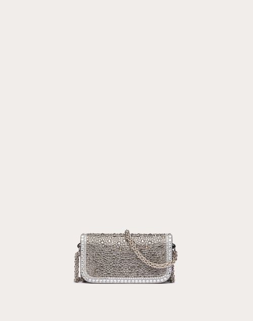 Silver valentino cheap clutch bag