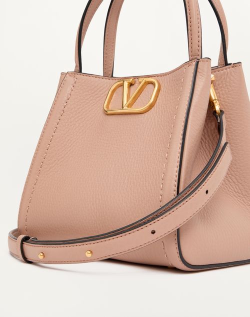 Valentino Garavani Alltime Small Handbag In Grainy Calfskin Valentino Garavani Alltime Small Handbag In Grainy Calfskin