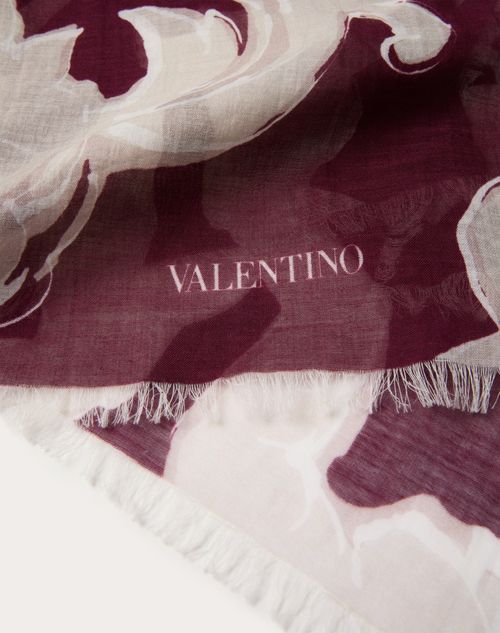 Valentino Garavani - Metamorphos Gryphon Shawl In Cotton And Cashmere - Multicolour - Woman - Woman Bags & Accessories Sale