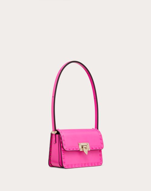 Valentino Garavani - Small Rockstud23 Smooth Calfskin Shoulder Bag - Pink Pp - Woman - Shoulder Bags