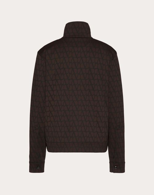 Valentino - Cotton High-neck Sweatshirt With Zipper And Toile Iconographe Print - Black - Man - T-shirts And Sweatshirts