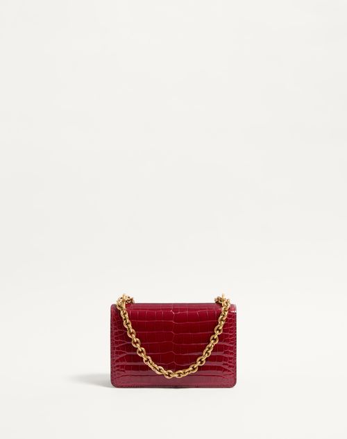 Valentino Garavani Vain Small Shoulder Bag In Crocodile Valentino Garavani Vain Small Shoulder Bag In Crocodile