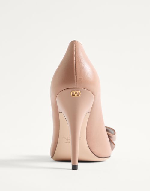 Valentino Garavani - Bowow Pump In Kidskin 100mm - Rose Cannelle - Woman - Pumps