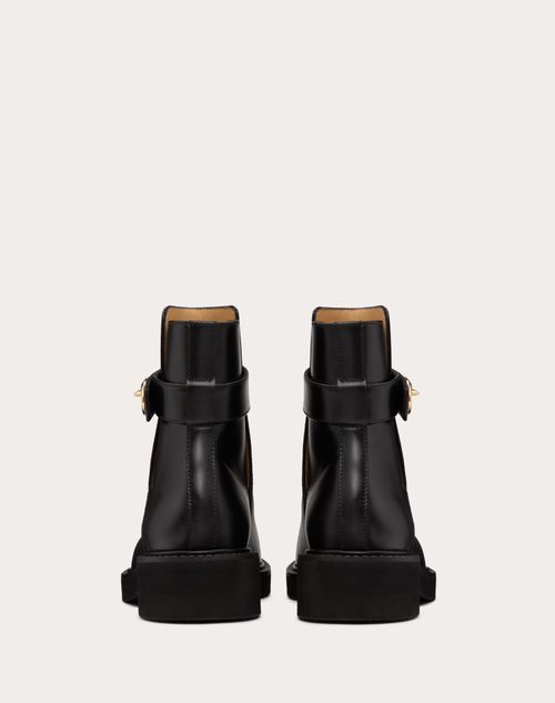 Valentino Garavani - Vlogo Locker Calfskin Ankle Boot 40mm - Black - Woman - Boots