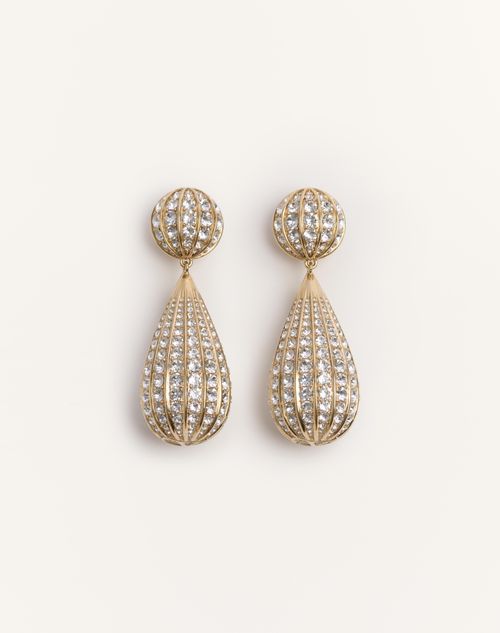 Valentino Garavani - Poetiques Des Gouttes Metal And Swarovski® Crystal Earrings - Gold/crystal - Woman - Jewelry