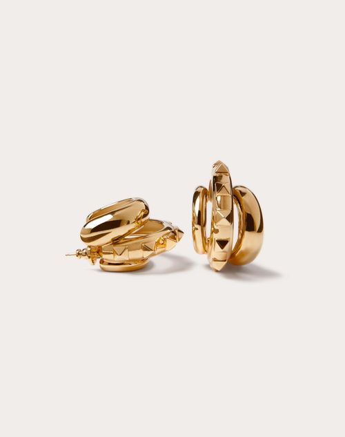 Valentino Garavani - Rockstud Metal Earrings - Gold - Woman - Jewels - Accessories