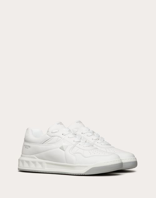 One Stud Low-top Nappa Sneaker for Man in Black/gray | Valentino US