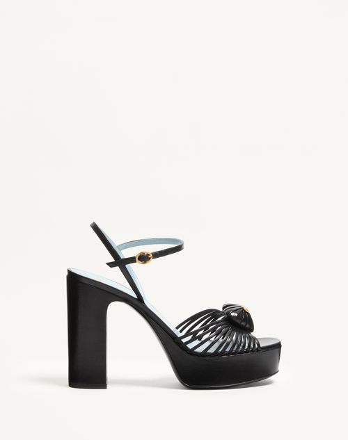 Valentino Garavani - Sandal Royal Platform Sandal In Kidskin 115mm - Black - Woman - Sandals
