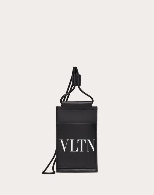 Valentino Garavani - Vltn Phone Case With Neck Strap - Black - Man - Other Accessories