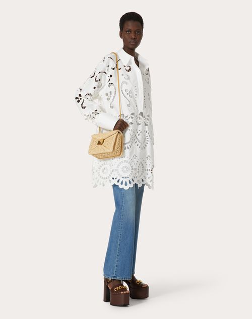 Valentino - Valentino Broderie Infinie Waves ミニドレス - ホワイト - ウィメンズ - ショートパンツ