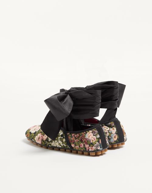 Valentino Garavani - Rythmika Ballerina In Après L'hiver Jacquard Fabric - Animal Print - Woman - Ballerinas